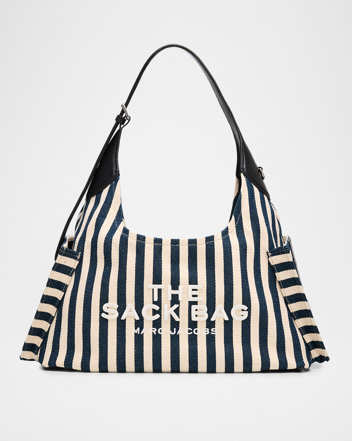 The Stripe Canvas Belted Sack Bag | Neiman Marcus