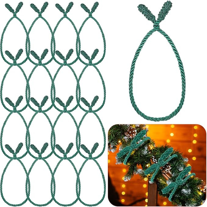 Zhengmy 16 Pcs 20 Inches Christmas Garland Ties Christmas Decorative Twist Ties for Banister Reus... | Amazon (US)