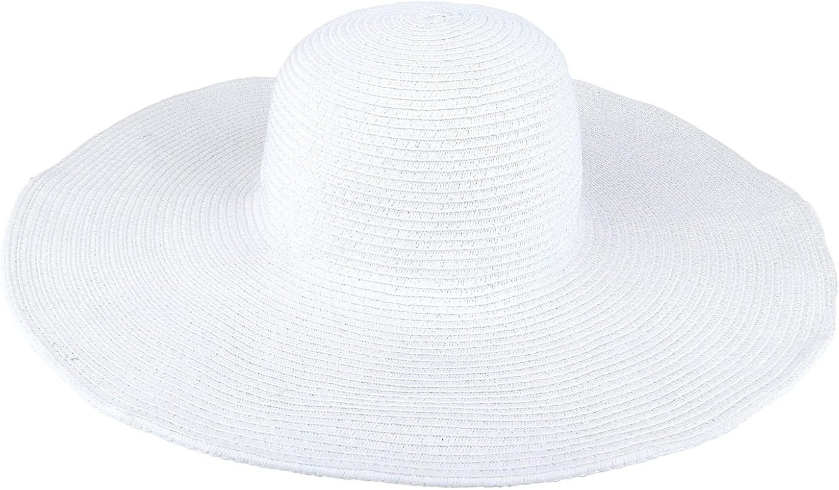 Ayliss Women Floppy Derby Hat Wide Large Brim Beach Straw Sun Cap | Amazon (US)