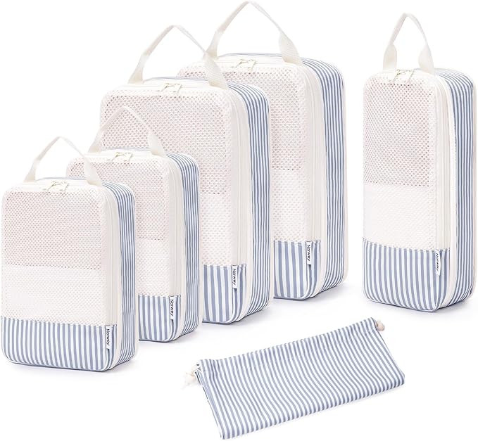 Narwey 6 Set Compression Packing Cubes for Suitcases and Backpack, Travel Suitcase Organiser Pack... | Amazon (UK)