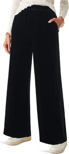 Faherty Genevieve Wide Leg Velvet Pants | Nordstrom | Nordstrom