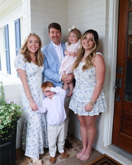 What I wore for Easter! 🪨✝️⛅️This dress is stunning and could be a very nice Mother’s Day look and has matching styles for littles! 

This Blue and white floral maxi dress has a matching little girl dress and a matching teen skirt and top and a matching short dress! 

#LTKkids #LTKfamily #LTKshoecrush