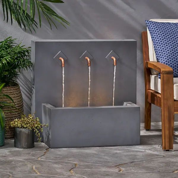 Cody Outdoor Outdoor 3 Spout Fountain by Christopher Knight Home | Bed Bath & Beyond