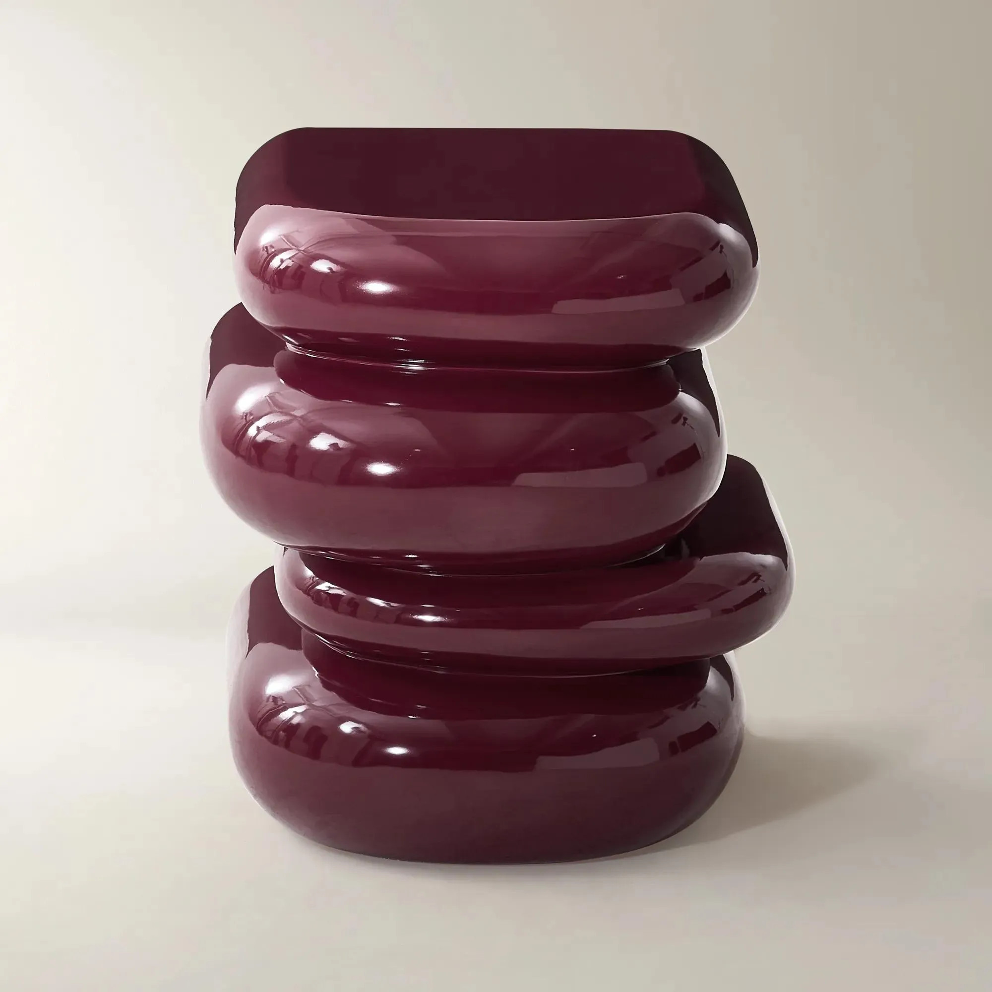 Forma Stacked Accent Table (19.9") - Ox Blood | Z Gallerie