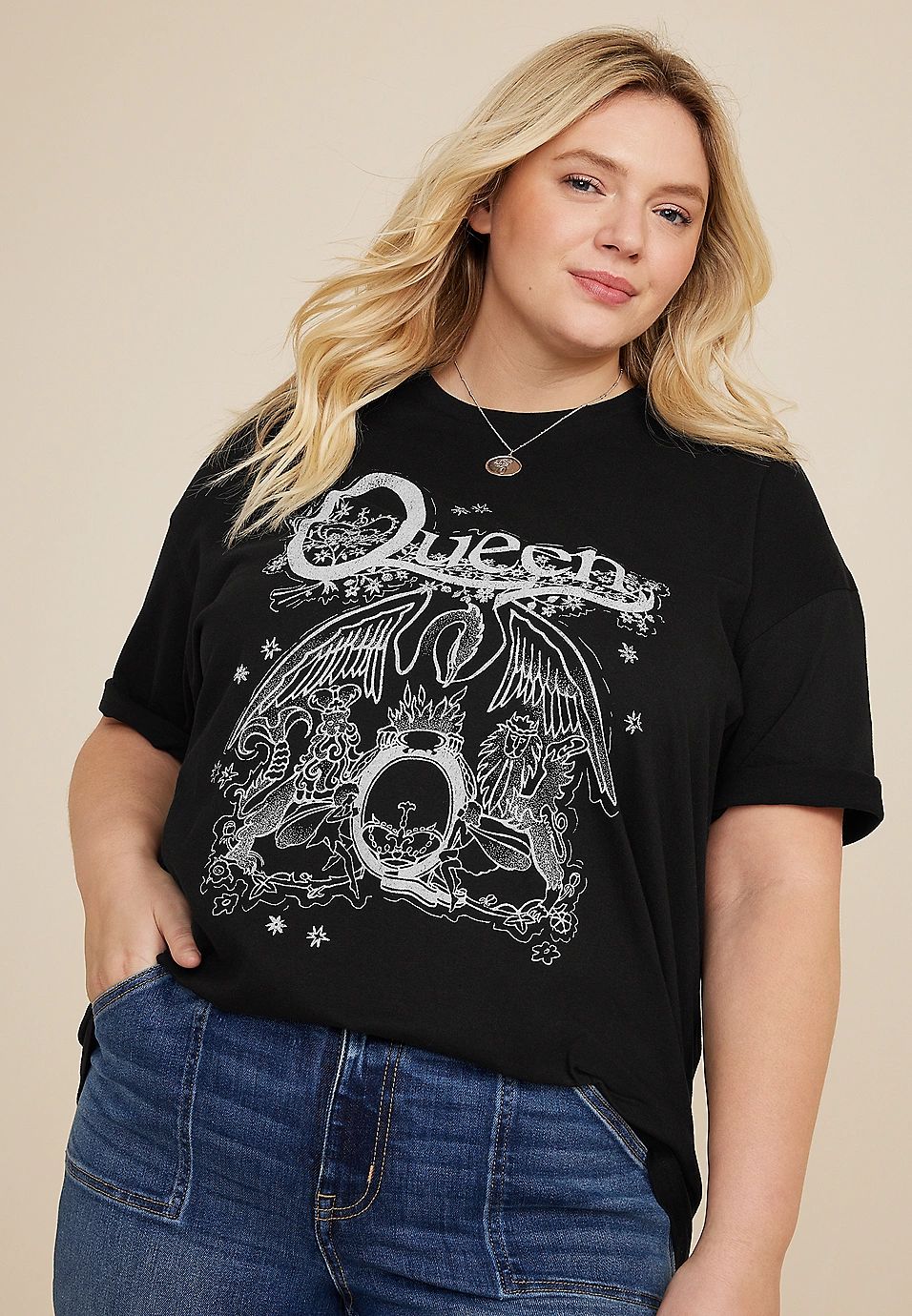 Plus Size Queen Graphic Oversized Tee | Maurices