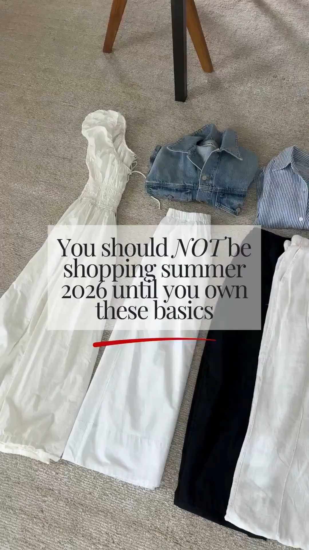 You should not shop for Summer 2026 until you have these basics:

White dress
Light denim jacket
White poplin skirt
White/black poplin pants
White linen pants
Gauze separates
Stripe poplin shorts
White linen shorts
Denim shorts
White tee
White tank
Feminine fun tank/top
Poplin button up
Linen button up
Woven hat
Baseball cap
Large woven tote
everuday woven bag
Woven clutch
Flip flops
Strappy sandals
Jelly flats/sandals
White sneaker

Summer style, petite style

#LTKmomlife #LTKPetite #LTKSeasonal