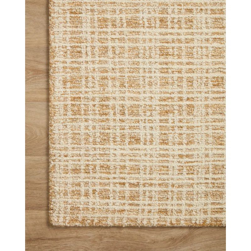 Chris Loves Julia x Loloi Polly Checkered Straw/Ivory Area Rug | Wayfair North America