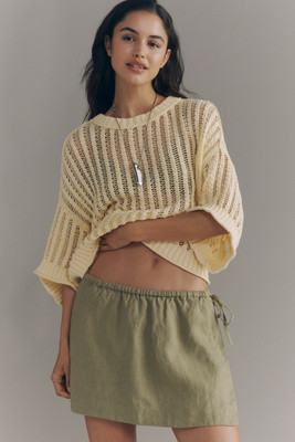 Goldie Corded Mesh Crew-Neck Sweater | Anthropologie (US)