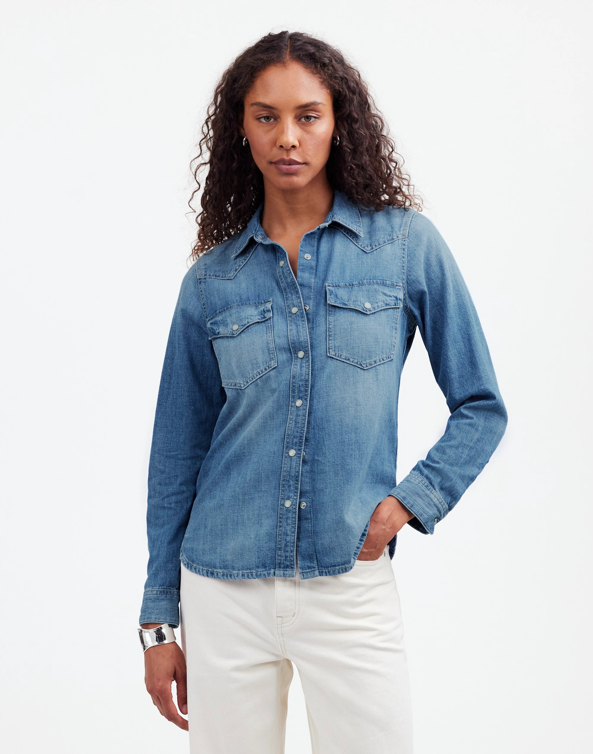 Denim Western Shirt in Lincroft Wash | Madewell | Madewell
