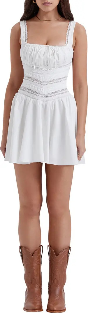 Tiffani Lace Trim Minidress | Nordstrom