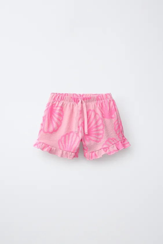 NEON SHELL PRINT SHORTS | Zara US