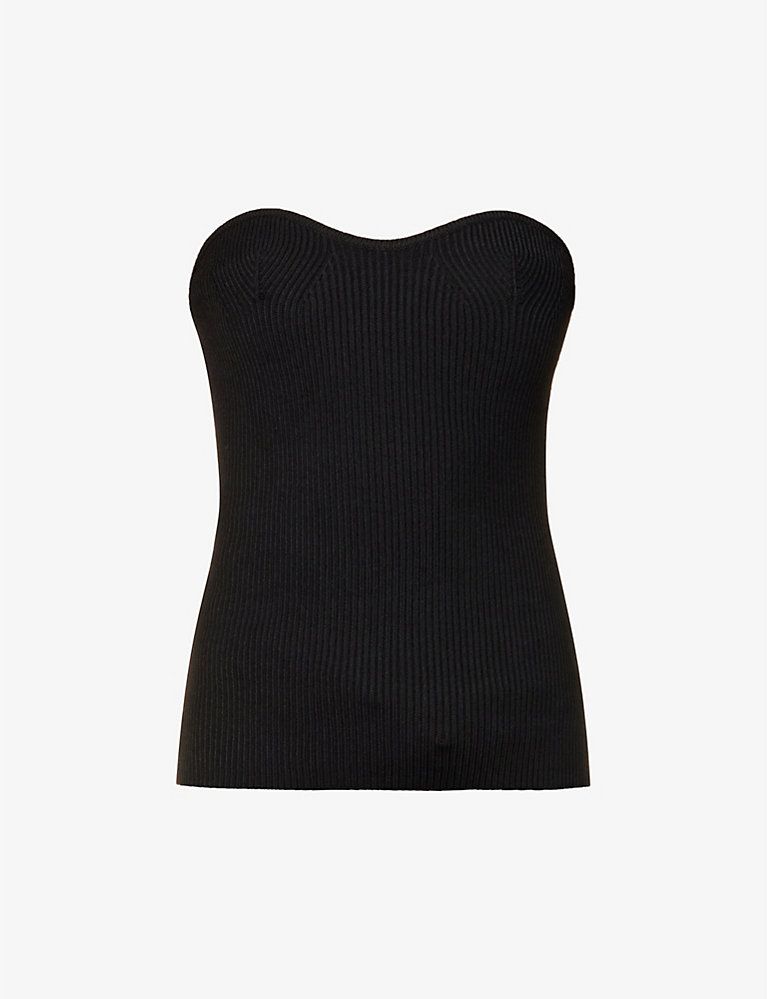 PIXIE MARKET Cass sweetheart-neck stretch-woven top | Selfridges