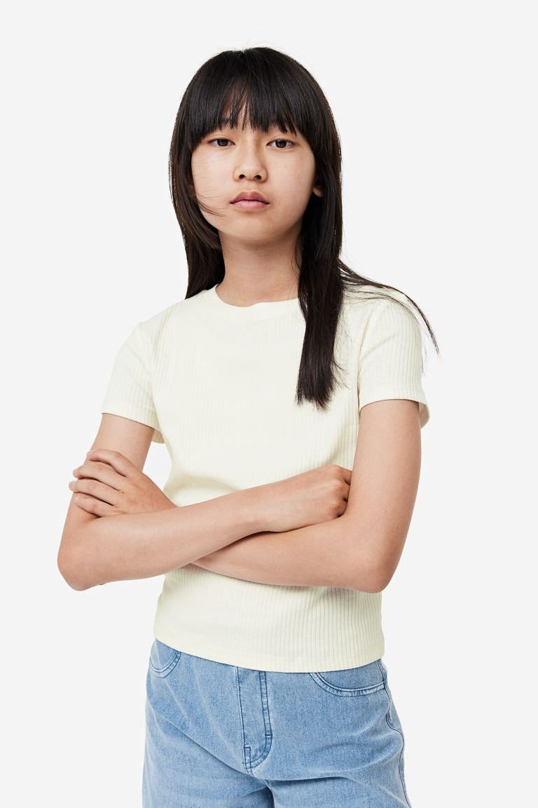 Ribbed Cotton Jersey Top | H&M (US + CA)