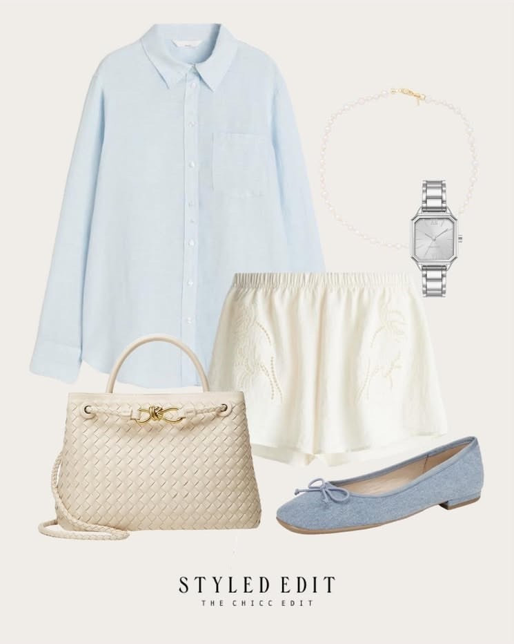 OOTD 🤍

#shorts #flats #buttonup #dupe #bag watch pearl necklace clutch handbag Amazon Nordstrom hm

#LTKootd #LTKOver40 #LTKgrwm
