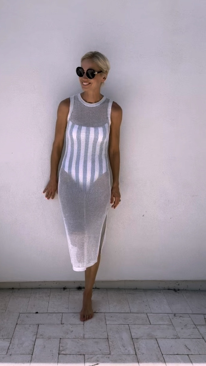 The sun is out, the shades are on.  Five trends I am loving and living in for a poolside summer. 
The one piece swim trend
Stripes that run vertical 
Anything blue and white
A mesh coverup
A pop of silver and/or gold

#LTKSwim #LTKSeasonal #LTKTravel
