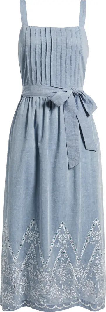 Julia Jordan Embroidery Detail Cotton Dress | Nordstrom | Nordstrom