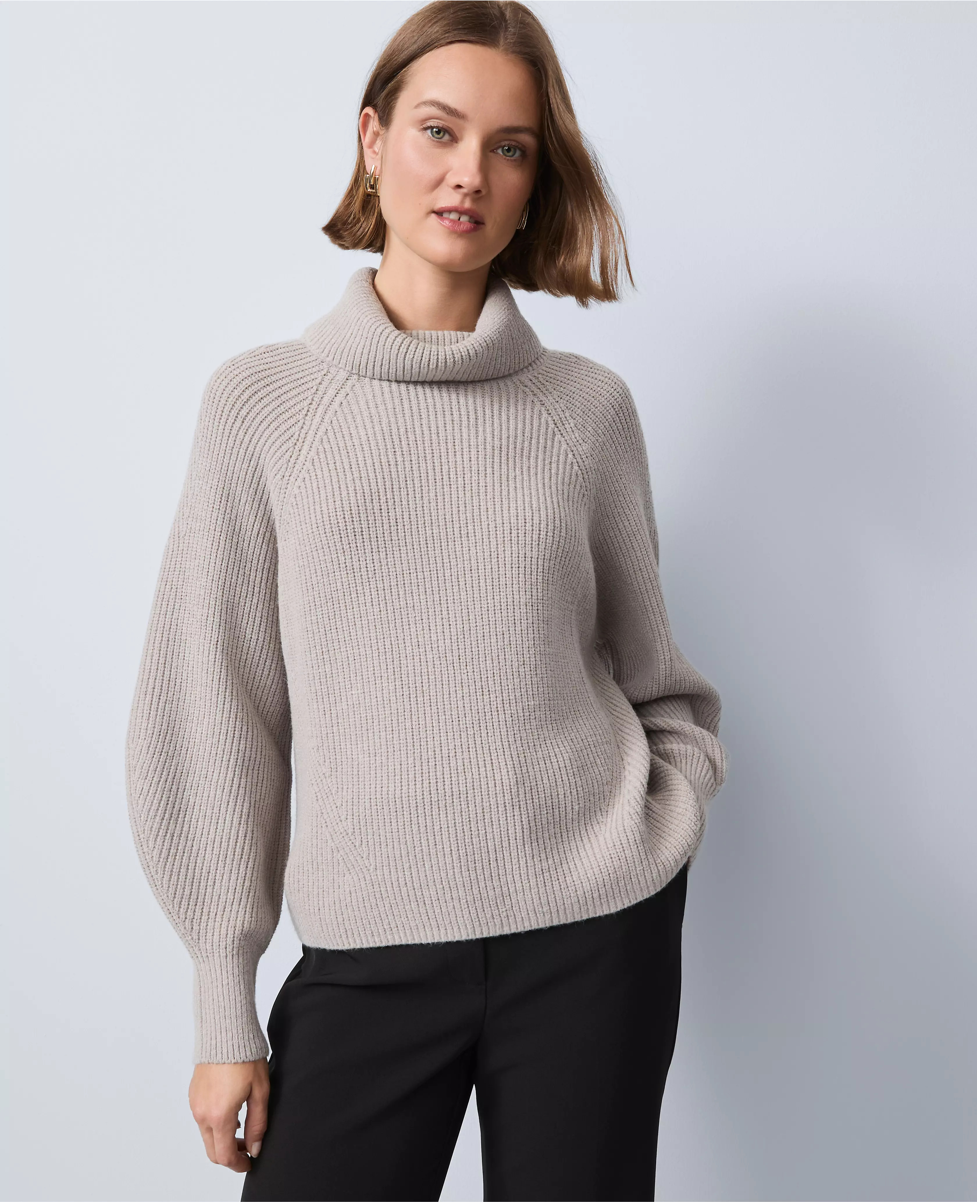 Ribbed Turtleneck Sweater | Ann Taylor