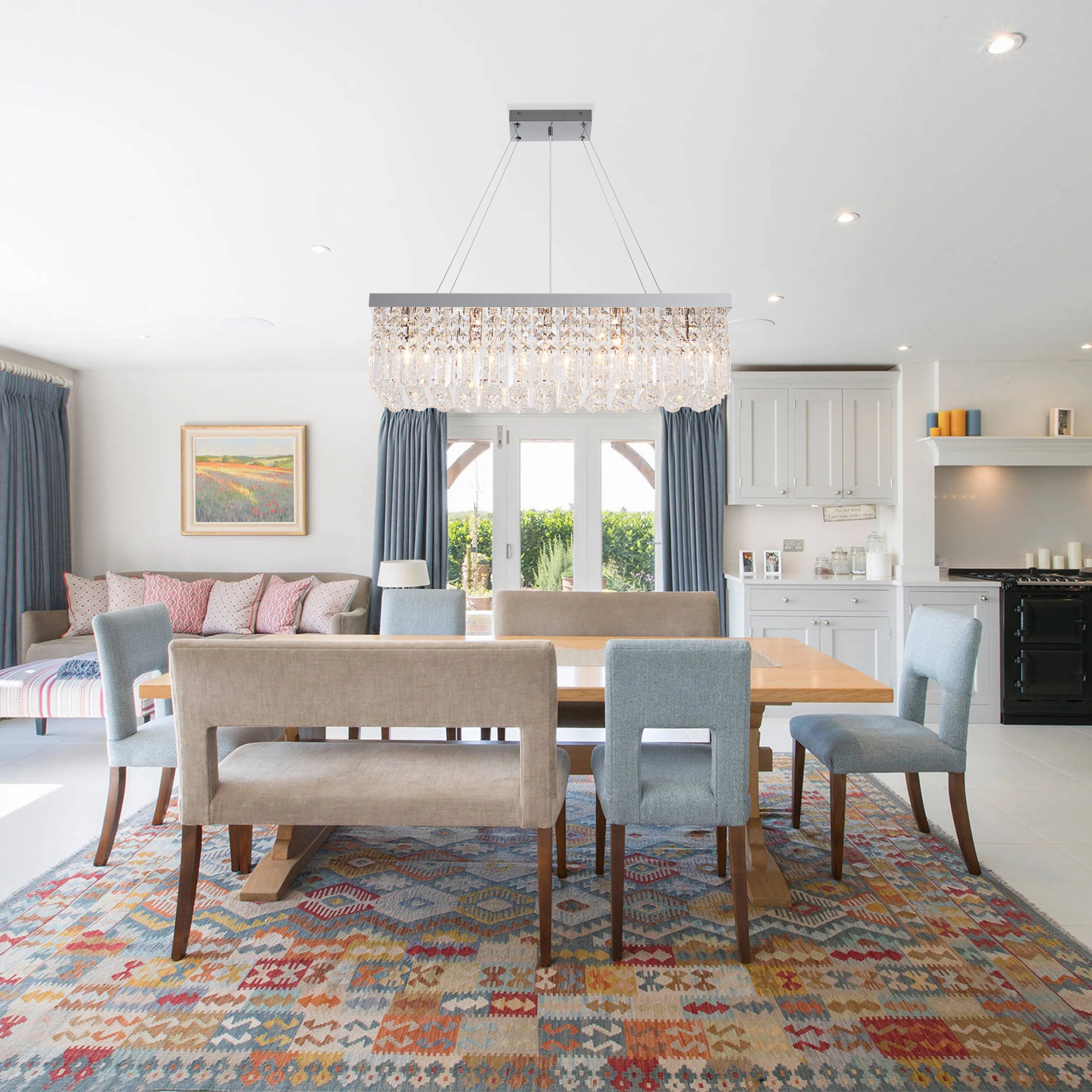 Emilynn 5 - Light Dimmable Square / Rectangle Chandelier | Wayfair North America