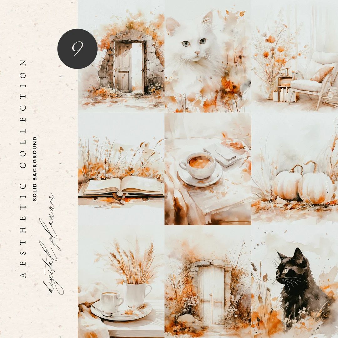 Watercolor Autumn Backgrounds Watercolor Clipart Autumn - Etsy | Etsy (US)