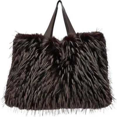 Azalea Wang Confidante Faux Fur Handbags in Navy at Nordstrom | Nordstrom