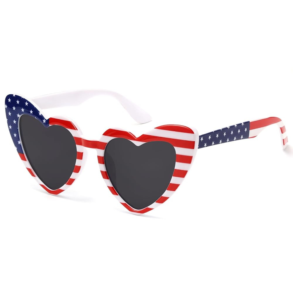 LIKSMU Heart Sunglasses for Women Trendy Cat Eye Love Shaped Sunglasses Vintage Lovely Retro Cute... | Amazon (US)