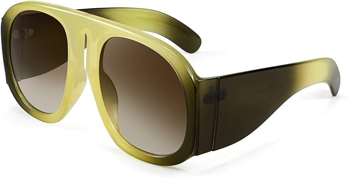 FEISEDY Retro Trendy Avaitor Sunglasses for Women Men Oversized Vintage 70s 80s Sunglasses Flat T... | Amazon (US)