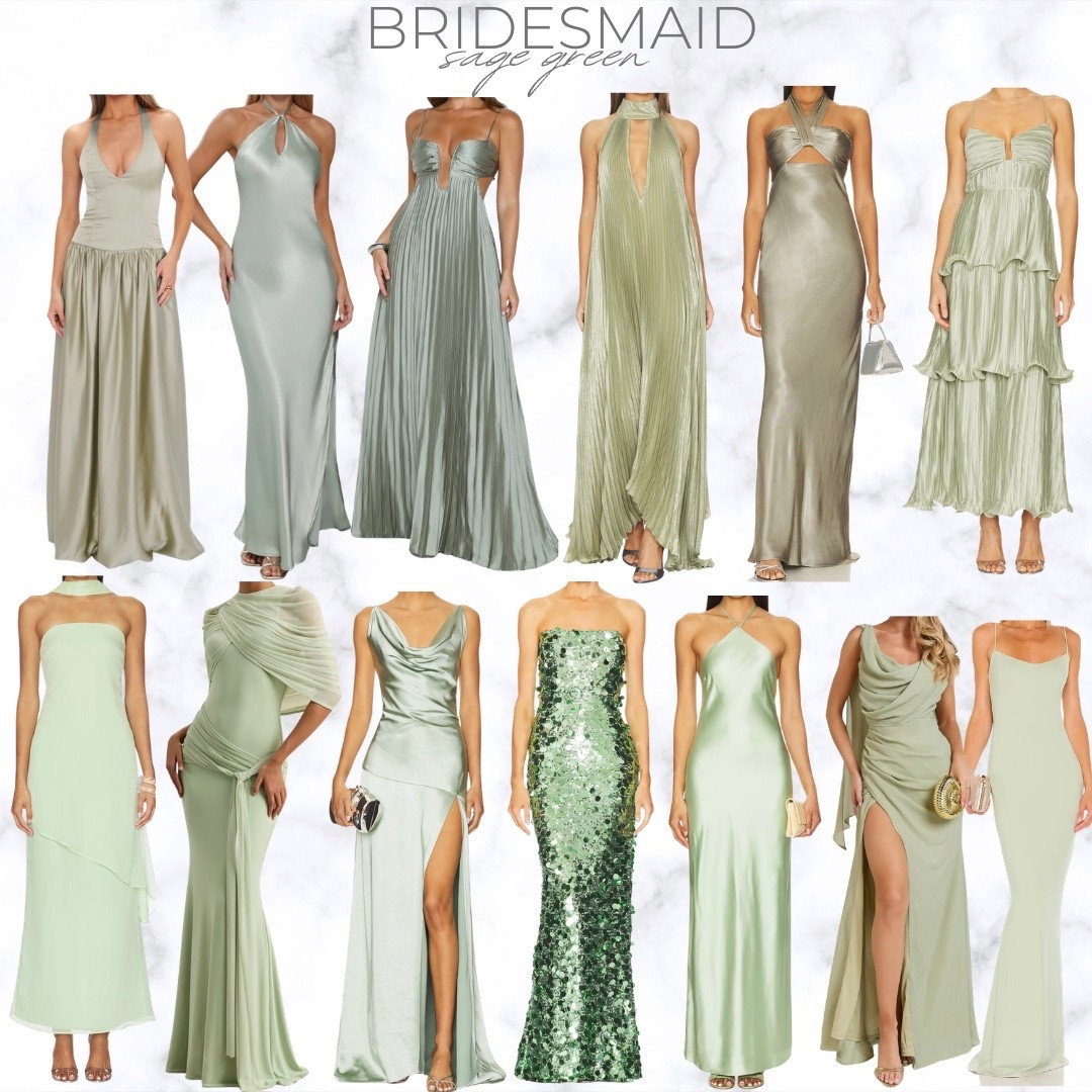 Green bridesmaid dresses