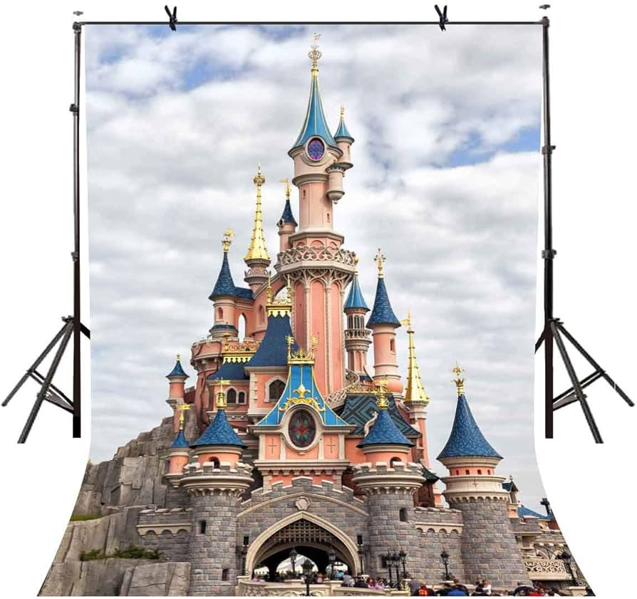 EOA 5(W) x7(H) FT Cinderella Castle Park Backdrop Princess Palace Photography Background Baby Shower | Amazon (US)