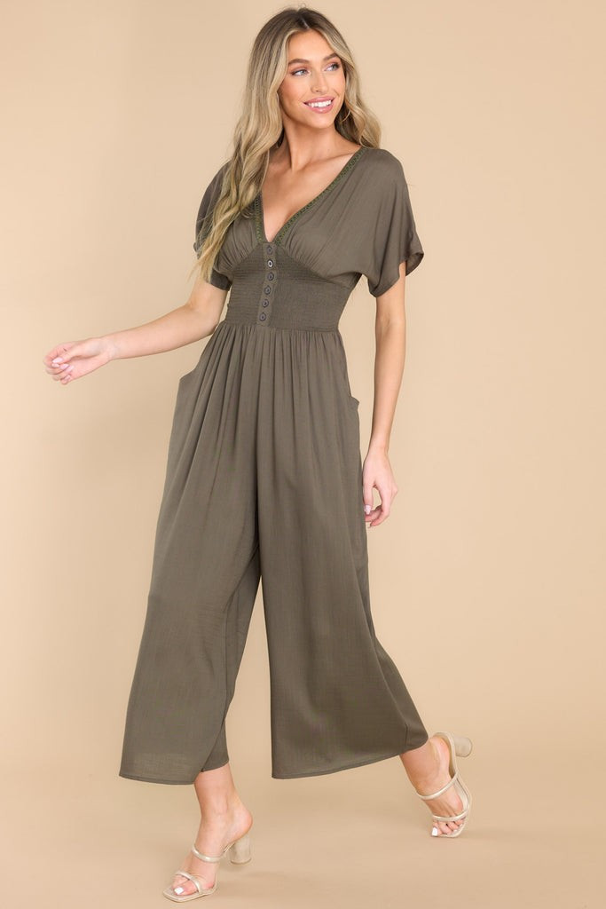 Sweet And True Sage Green Jumpsuit | Red Dress 