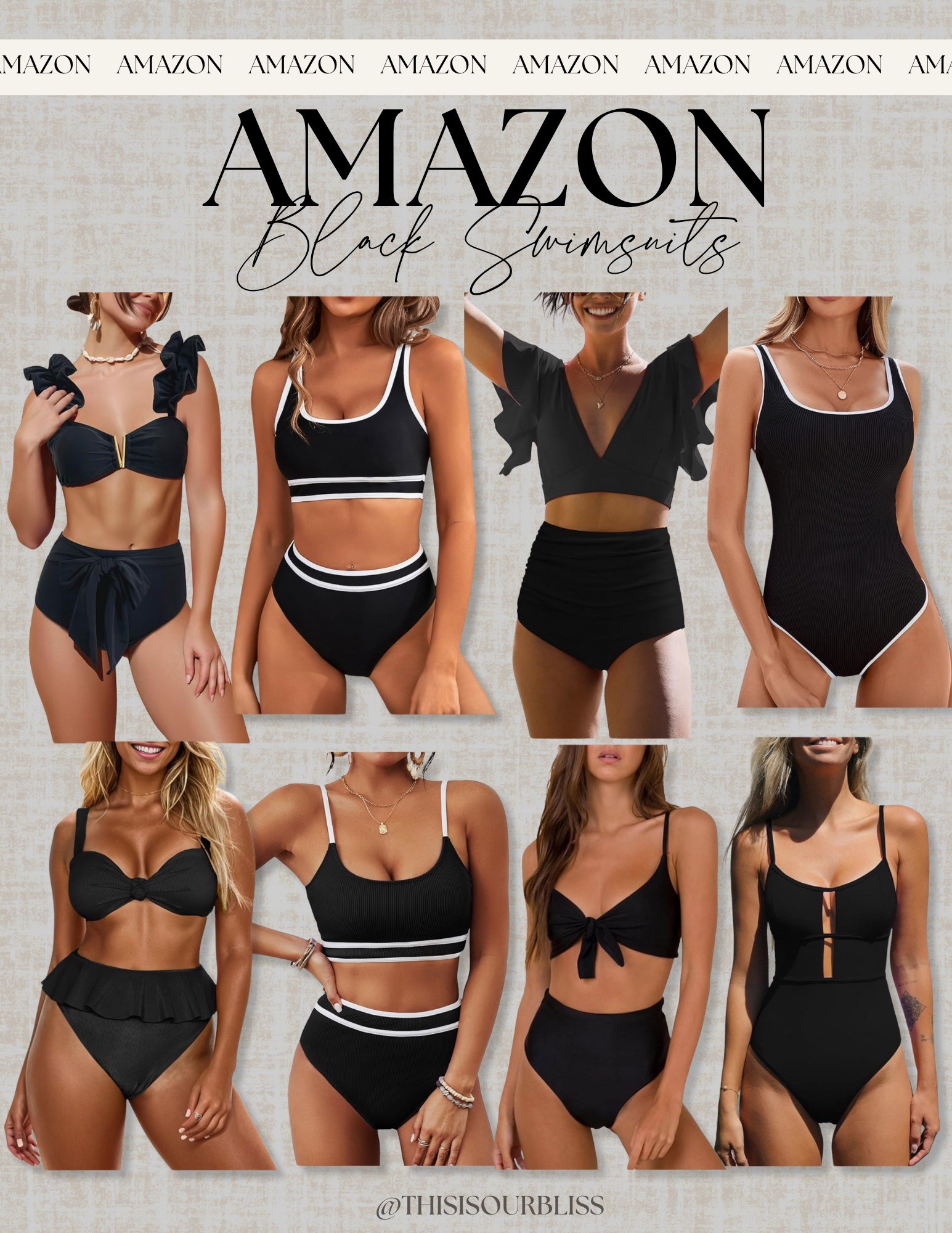 I love a good classic black swimsuit. It always looks so chic and here are a few that I found from Amazon that I am loving for summer! 

#LTKSeasonal #LTKSwim #LTKStyleTip