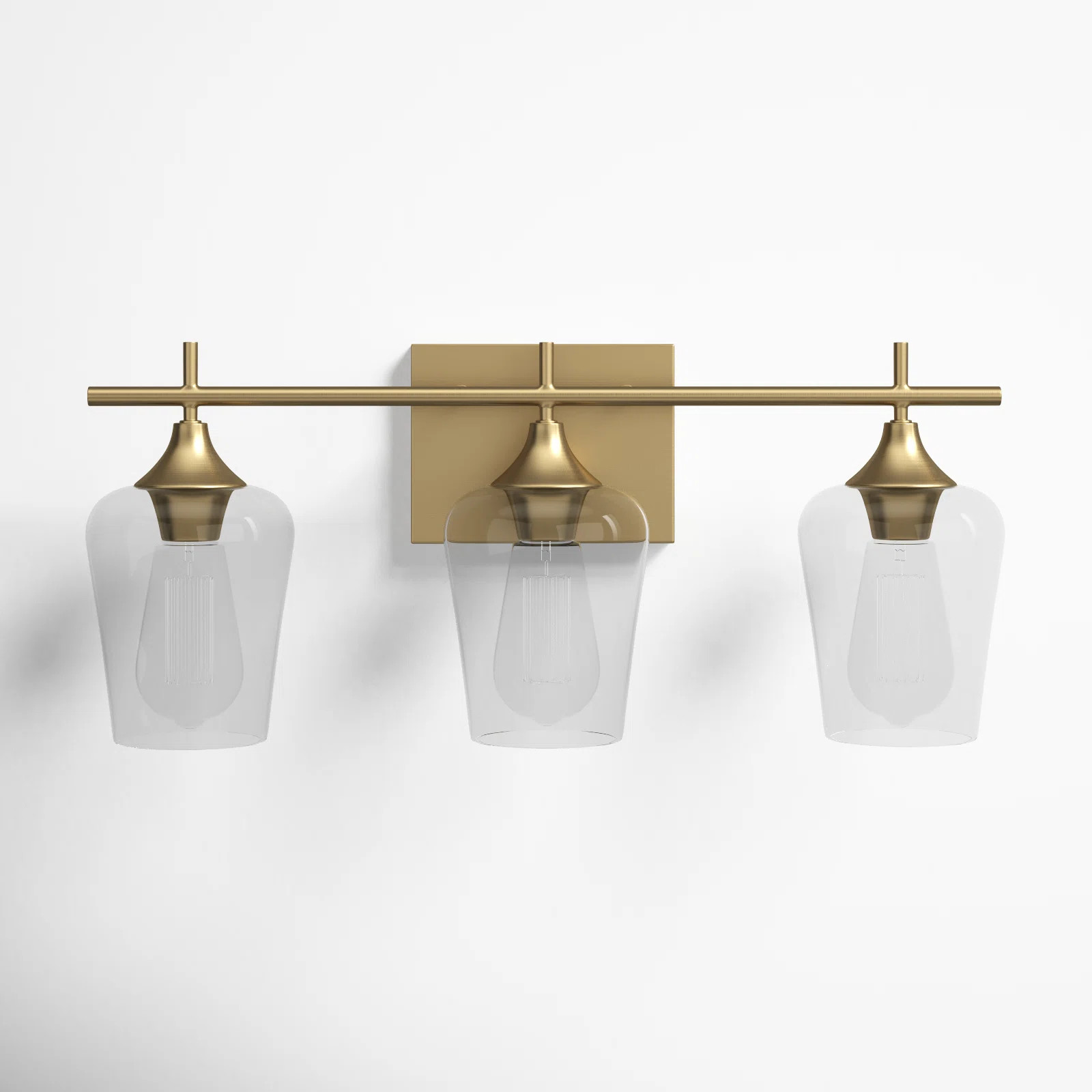 Breena Dimmable Vanity Light in Warm Brass | Wayfair North America