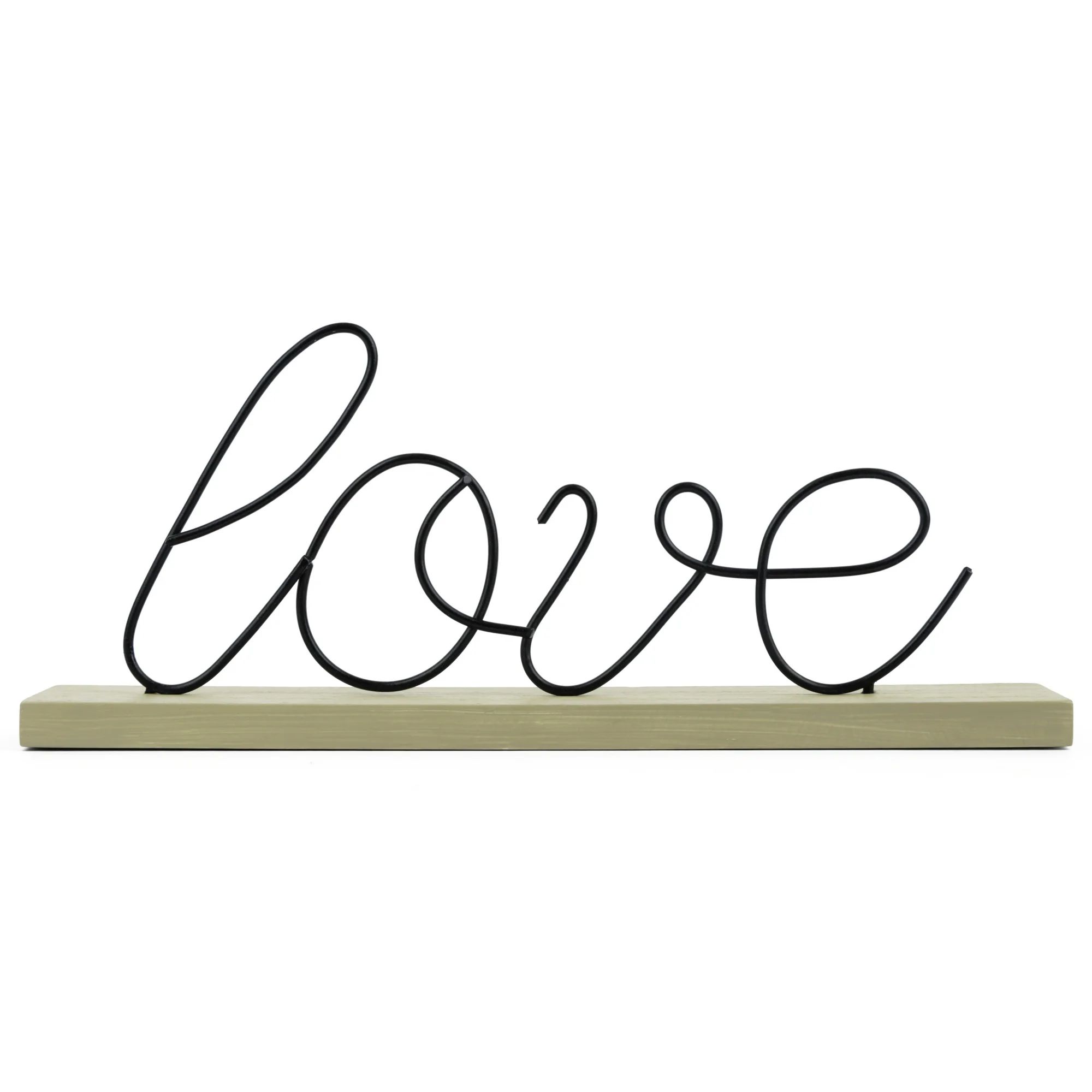 Mainstays 5" Love Script Pedestal Tabletop Sign | Walmart (US)