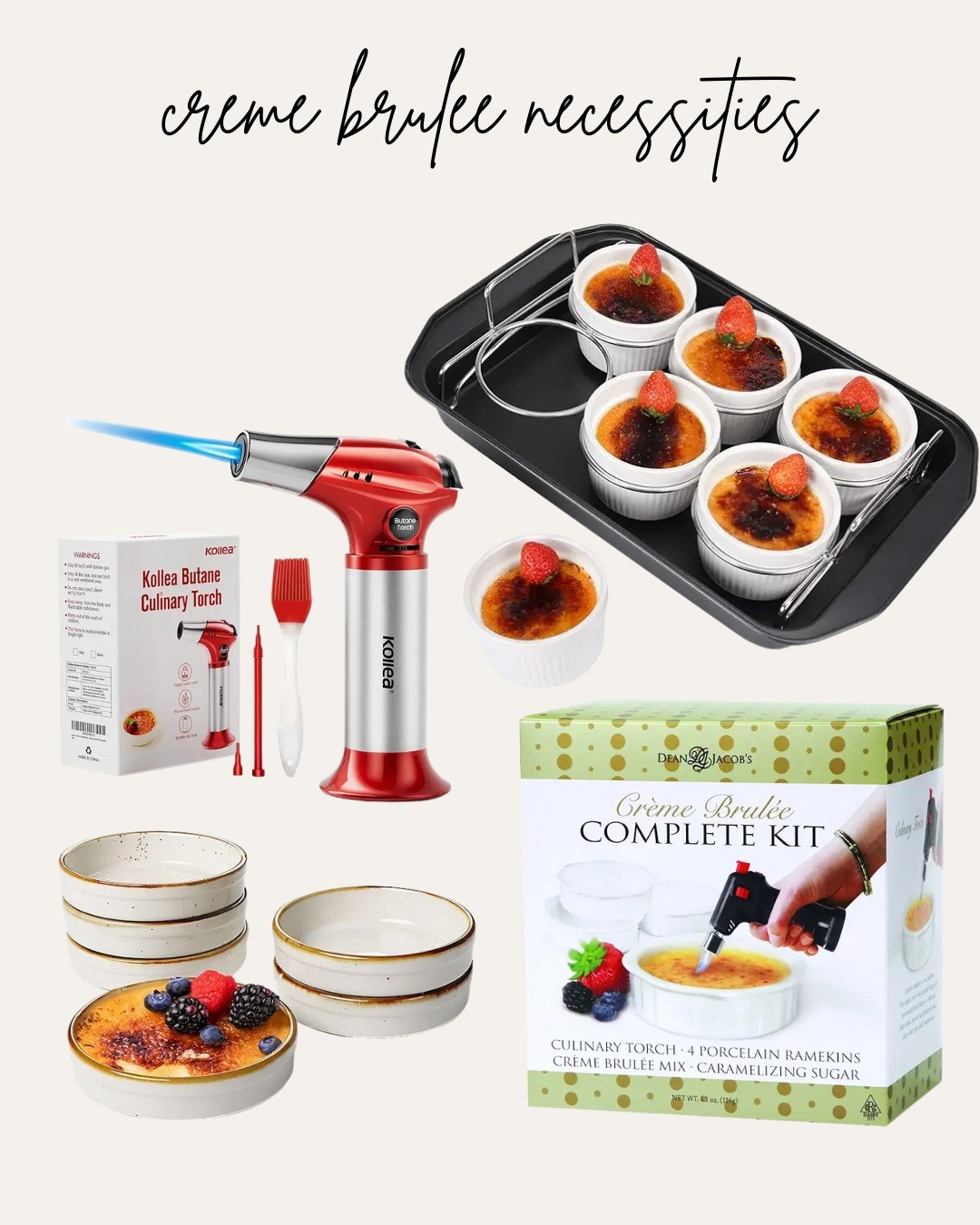 If you’re doing date night at home, this is your sign to make crème brûlée. Linking all the necessities 🤍

#LTKValentine #LTKfoodie #LTKdayinmylife