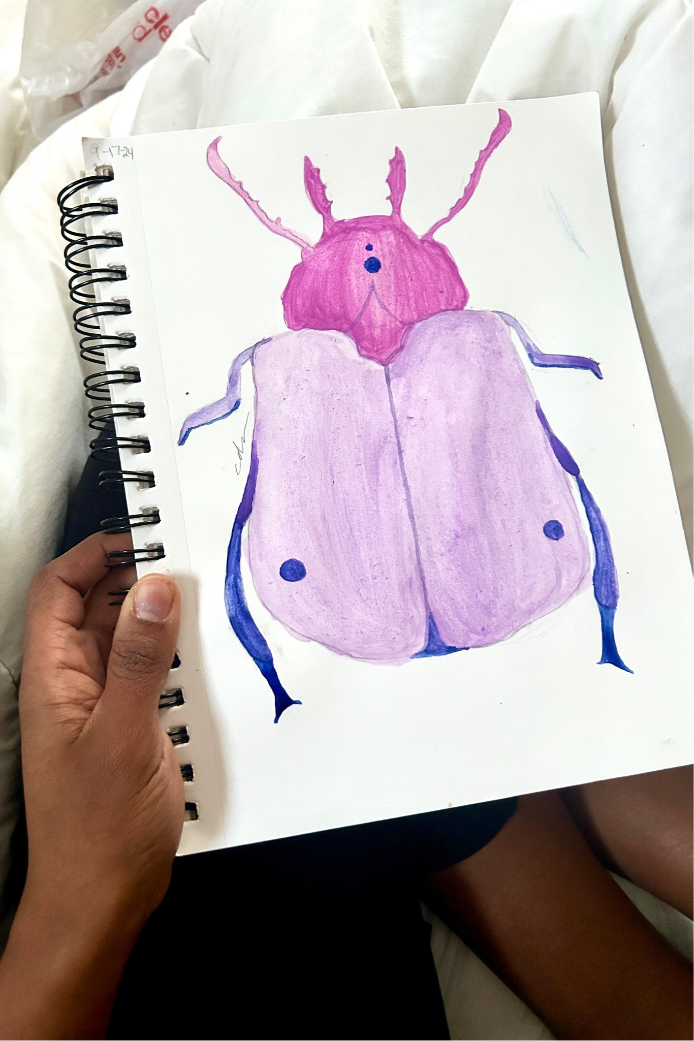 SALE art supplies 💜 my second session using gouache turned out great. this pan set comes with 24 colors, a palette, and three brushes so i had more than enough to play with and mix 😌  #artsupplies #visualartist #illustration #gouache 

#LTKFindsUnder50 #LTKU