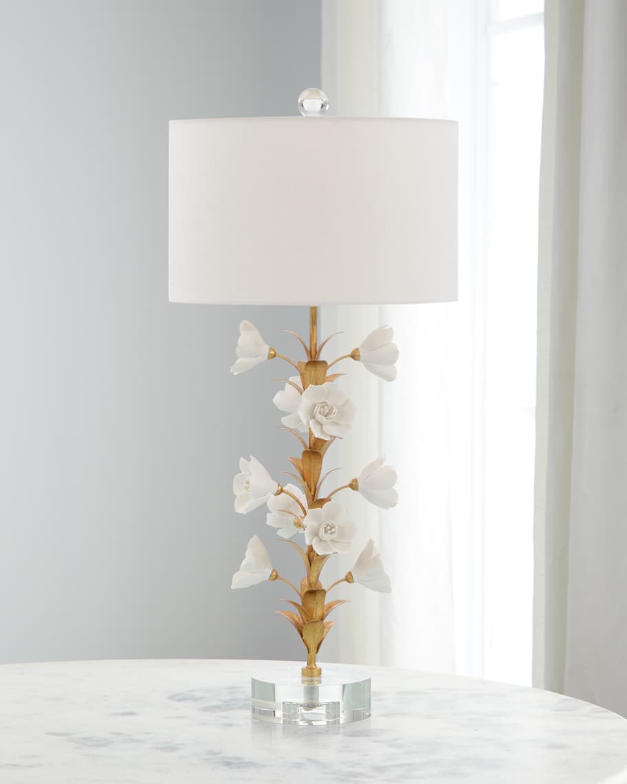 John-Richard Collection Porcelain Flower Table Lamp | Neiman Marcus