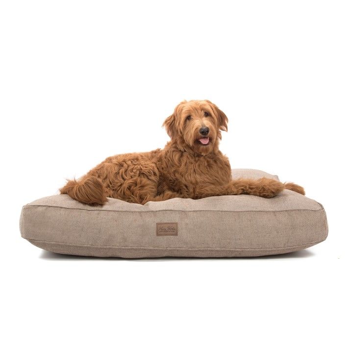 Harry Barker Tweed Rectangle Dog Bed, Small, Grey | Williams-Sonoma