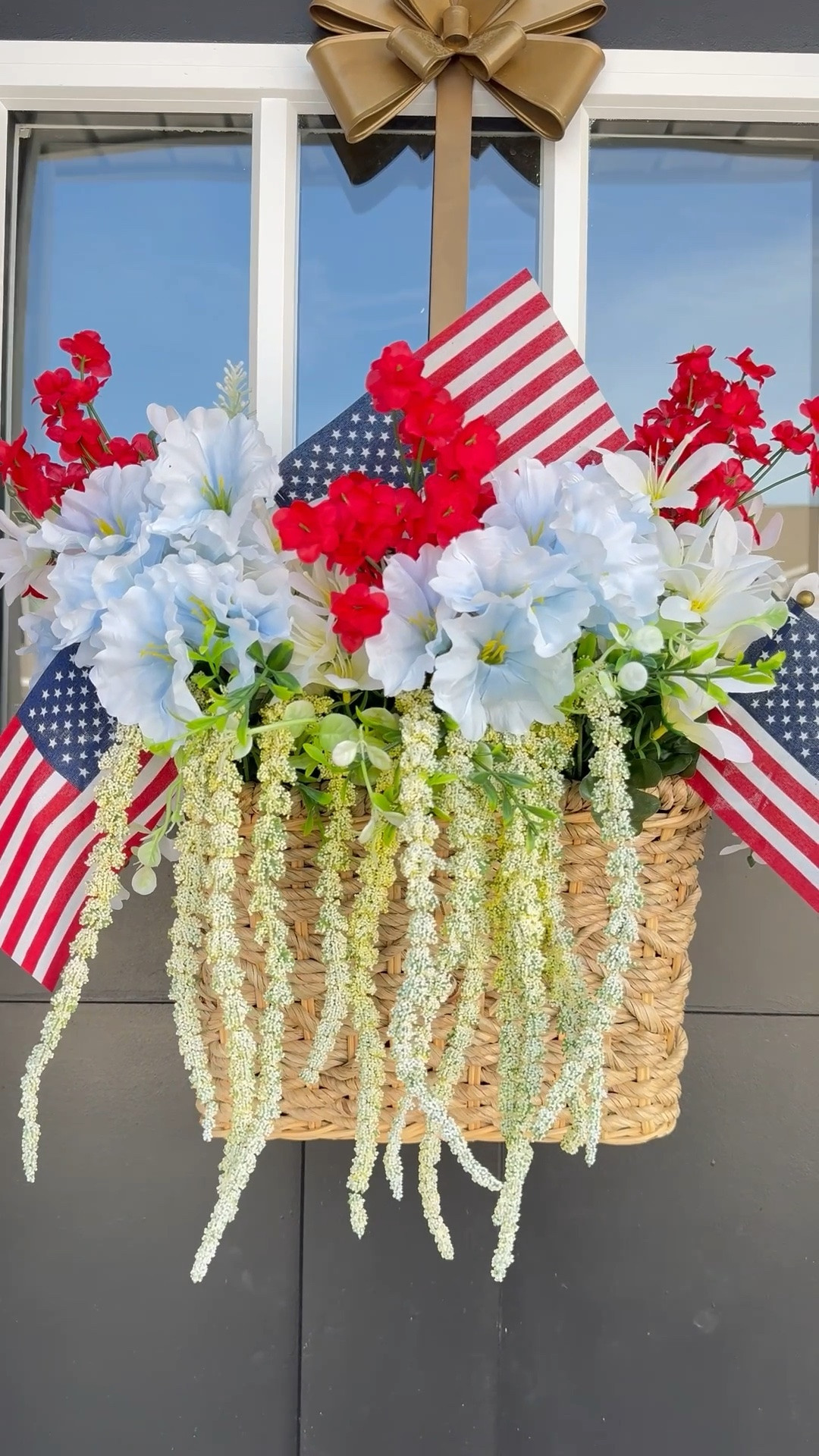 Summer is quickly approaching, here’s my Memorial Day refresh on my front door floral basket! ❤️

#LTKHome #LTKSeasonal #LTKSaleAlert