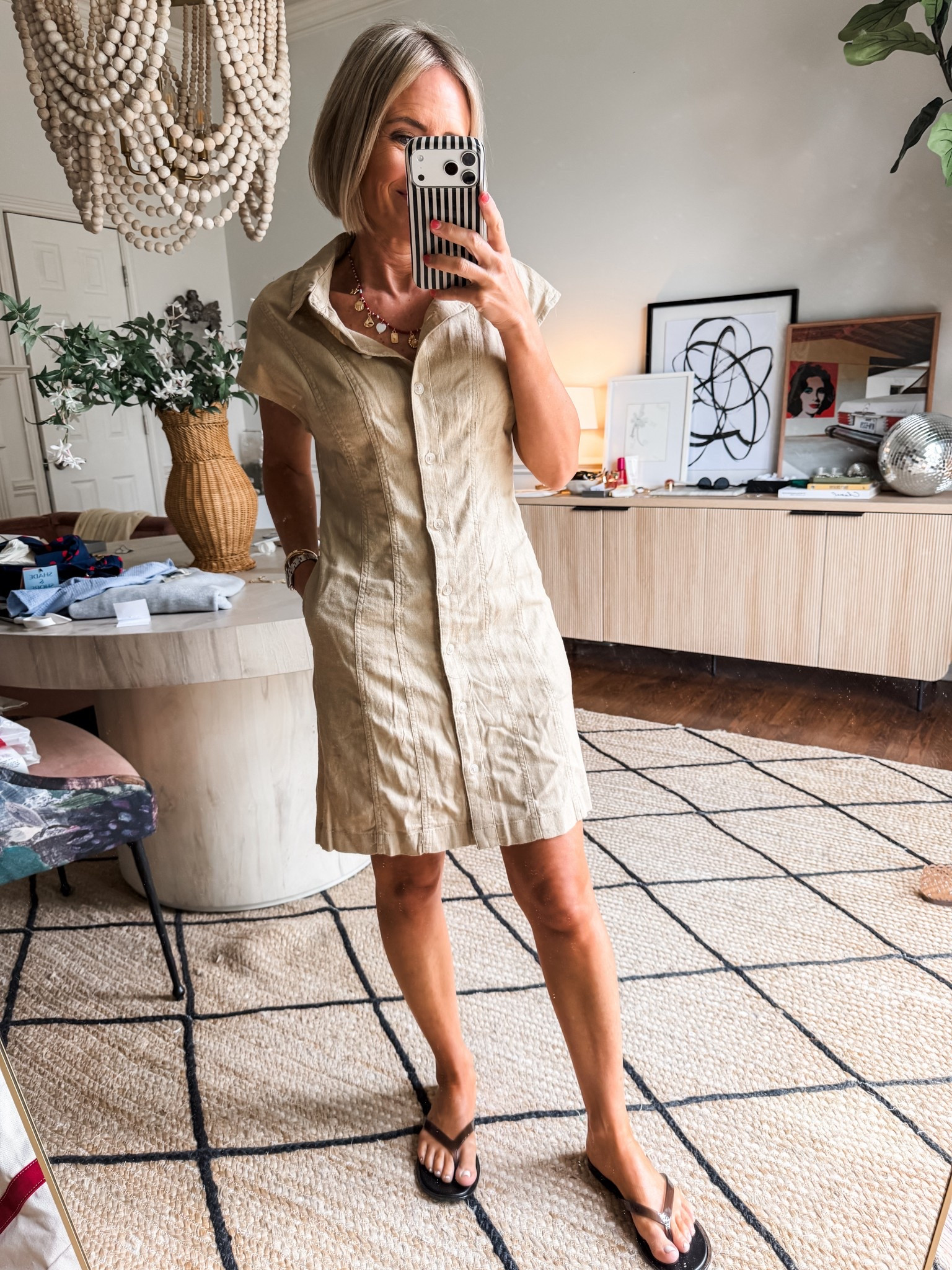 this dress is a cute neutral option.  ultimately i don’t plan to keep it, but wanted to share the link if you were interested. 
it n my true size xs 

#LTKootd #LTKOver40