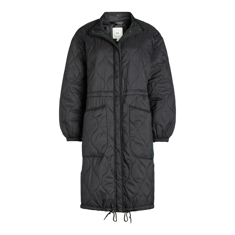 Free Assembly Women's Quilted Cocoon Jacket, XS-XXL | Walmart (US)