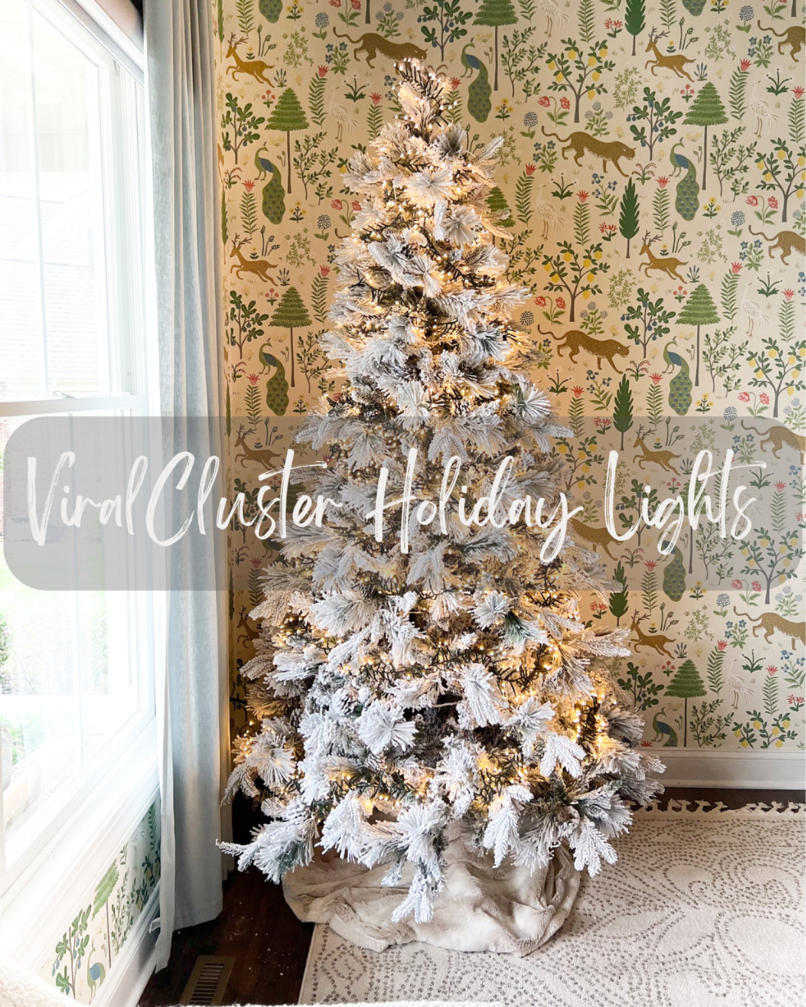 As seen in my designer light hack reel! We’ve sold them out several times already. I used 3 strands (20ft each) for this 7.5ft tree. But, the tree is already pre-lit and I didn’t string the lights around the back of the tree. Adjust your quantity accordingly for your own tree height and position. These lights twinkle like nothing else!! They are amazing! 

#LTKSeasonal #LTKhome #LTKHoliday