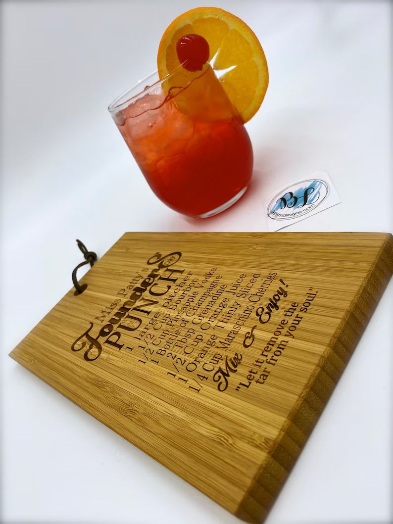 Cocktail Cutting Board | Gilmore Girls | Founders Day Punch | Miss Patty | Small Cutting Board | ... | Etsy (US)