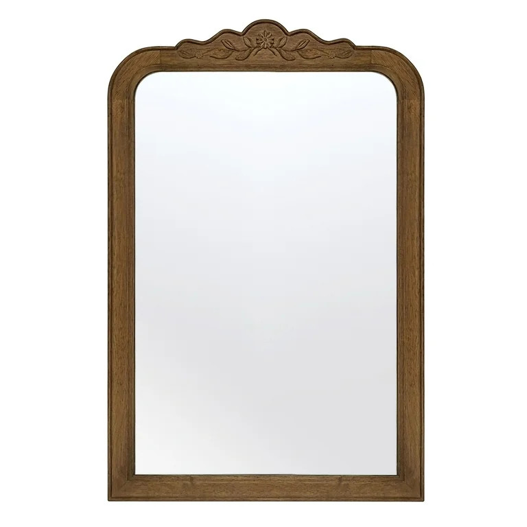 My Texas House Ornate Floral Carved Wood Frame Mirror 24x36 | Walmart (US)