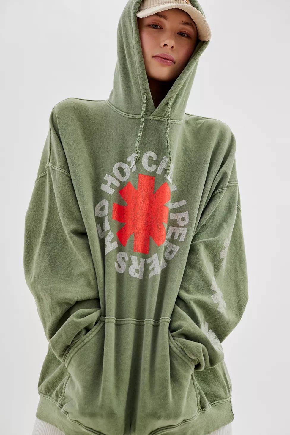 Red Hot Chili Peppers Oversized Hoodie Sweatshirt | Urban Outfitters (US and RoW)