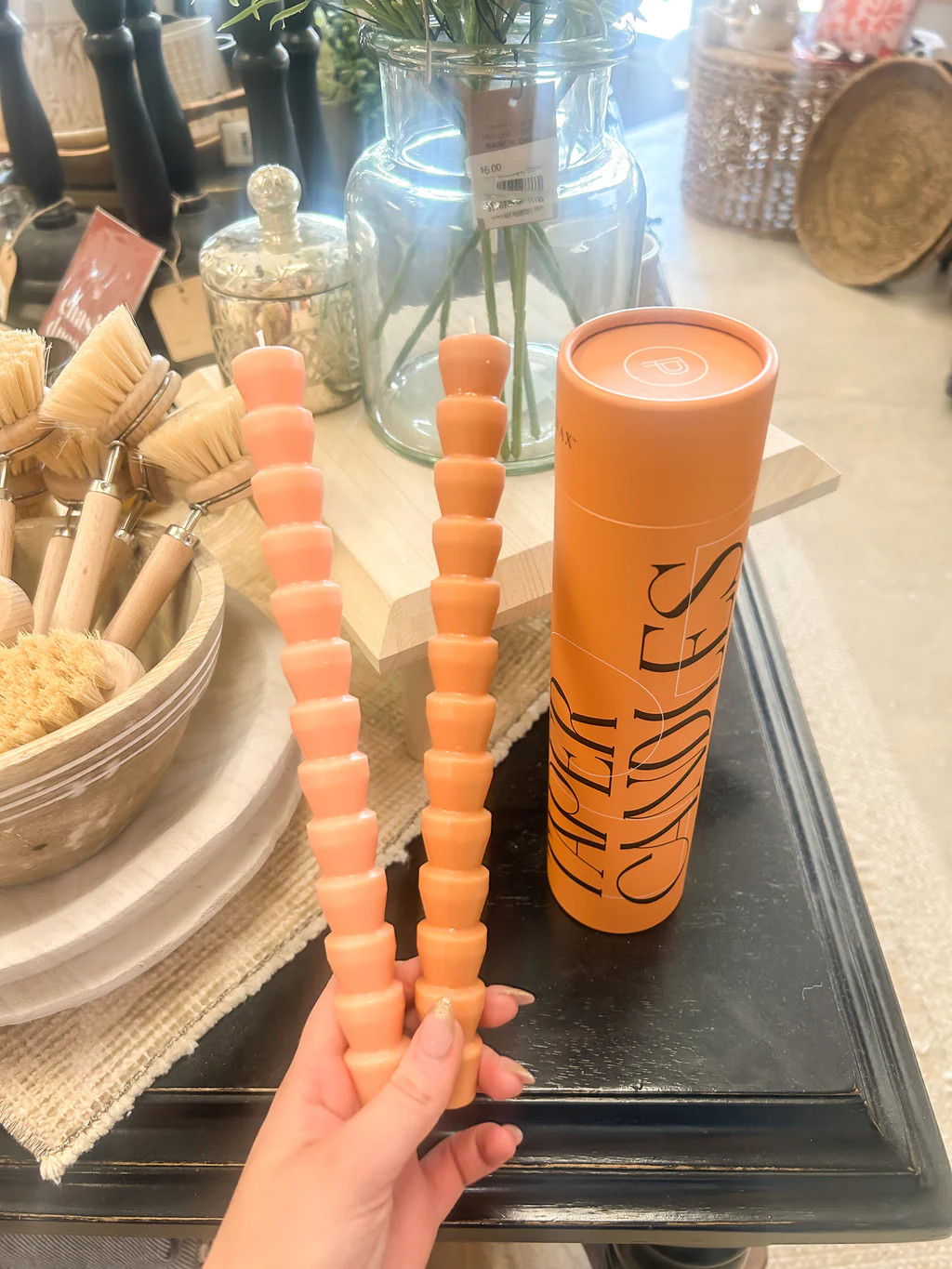 Paddywax Burnt Orange + Peach Taper Candles - 4 Pack | Ama La Vita