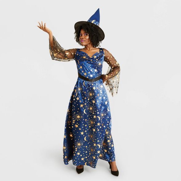 Adult Navy Moonlight Witch Halloween Costume with Hat - Hyde & EEK! Boutique™ | Target