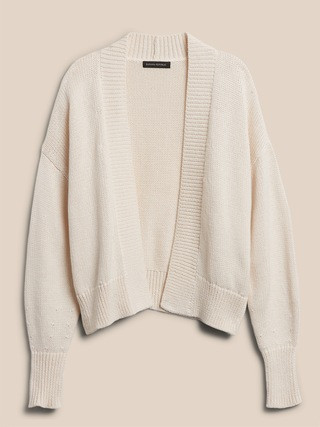 Chunky Cotton Cardigan | Banana Republic (US)