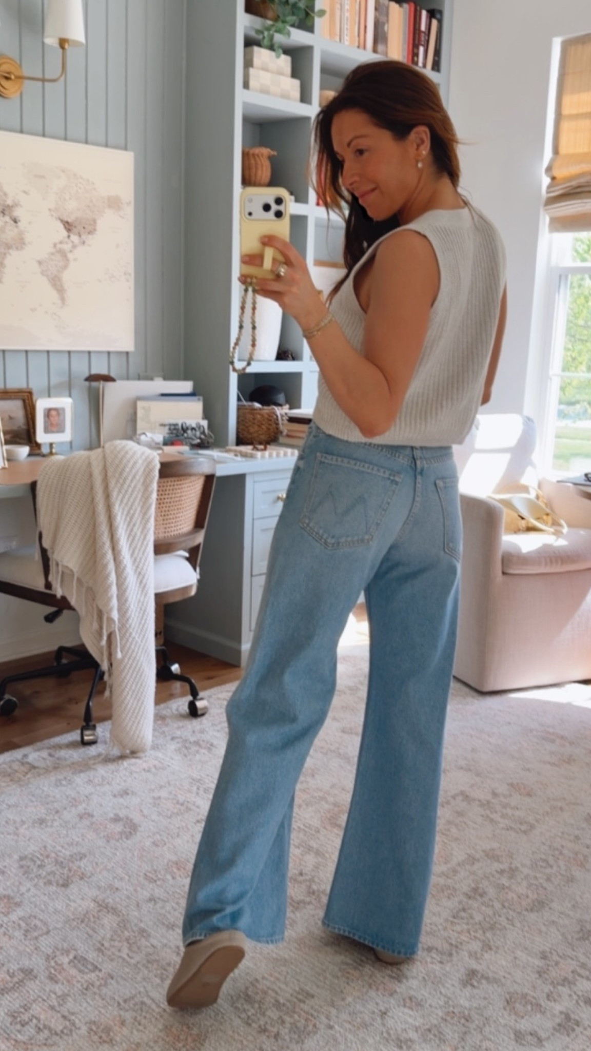 THESE JEANS. 😍 so flattering and soft but still structured (re: not constricting). And I don’t need to hem them. 🙇‍♀️ wearing a size 26 and I’m 5’6” and 128 lbs. 

This color is “munchies.”

#LTKmomlife #LTKOver40 #LTKSaleAlert