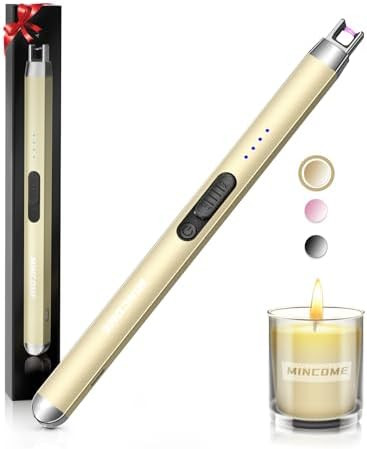 Candle Lighter, Rechargeable USB Long Lighters, Windproof Flameless Lighte with LED Power Display... | Amazon (US)