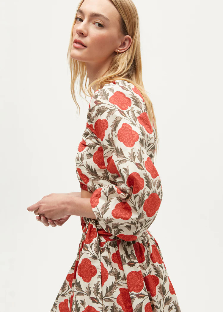 RHODE | Este Top | Garden Of Dreams Red Floral | RHODE