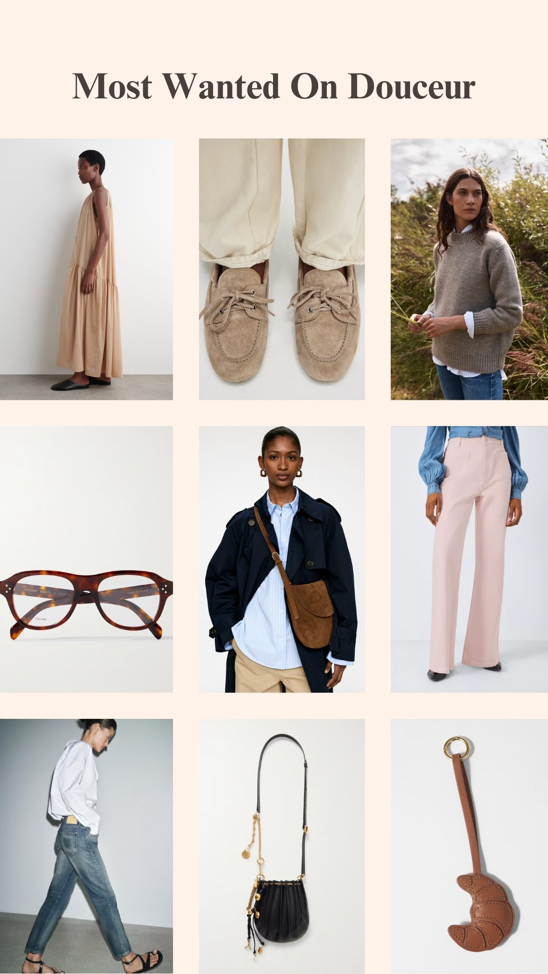 Most Wanted on Douceur this week ❤️

Spring Style, 
Spring Fashion, 
Summer Outfits, 
Spring Outfits, 
Halter Dress, 
Maxi Dress, 
Yachting Shoes, 
Sweatshirt, 
Tortoiseshell, 
Glasses, 
Aviator Glasses, 
Suede Bag, 
Side Bag, 
Cross-body Bag, 
70s Style Jeans, 
Pink Jeans, 
Low Rise Jeans,
Bag Charm

#LTKeurope #LTKuk #LTKspring